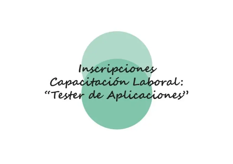 Inscripciones Capacitación Laboral: Tester de Aplicaciones